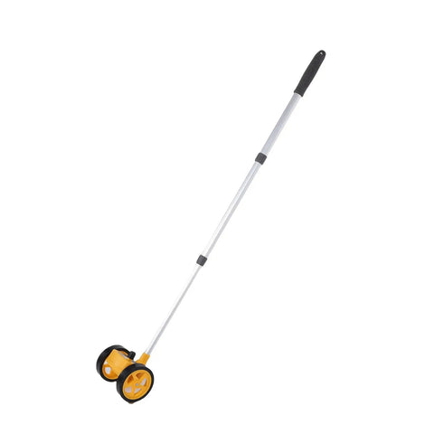 Jiawu Measuring Wheel Lightweight Accurate Distance Tool for Construction Landscaping Projects, Dual 4in Rolling Wheel and Telescopic Rod.