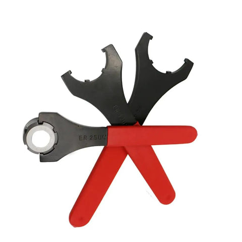 Two Pack ER Collet Nut Wrench Set UM Type For CNC Milling And Lathe Work Fits ER32 UM Thread Diameter Stainless Steel Multicolor Spanner