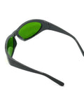 Heavy Duty Infrared Laser Safety Eyewear Providing Sweet Optical Density Ratings And Broad Waveband Coverage From Seven Forty To Eleven Hundred Nanometers, green lenses