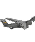 Airplane Building Kit With 367 Pieces 1 To 300 Scale C 5 Galaxy Military Cargo Transport Model Dope MOC Build in rear view