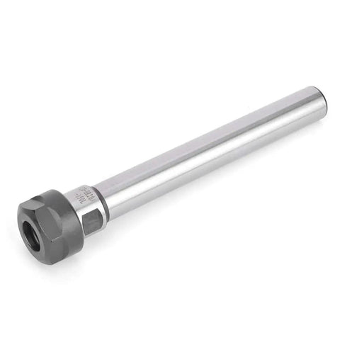 Long Shank ER Collet Chuck Holder For CNC Lathe And Milling 150mm Straight Shank ER20A150L shown in metal finish