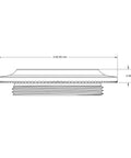 Technical drawing of Centerlock Rotor Lockring With Internal Spline Black 7075-T6 Aluminum Ultra Lightweight 10.5g, dimensions 4.50mm high.