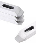 Pro Grade Stainless Wire EDM Jig Holder Set, 4 Piece Fixture Board Fixturing Tool with M8x1.25 Screws for clamping 70x22x12mm workpieces.