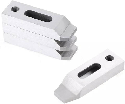 Pro Grade Stainless Wire EDM Jig Holder Set, 4 Piece Fixture Board Fixturing Tool with M8x1.25 Screws for clamping 70x22x12mm workpieces.