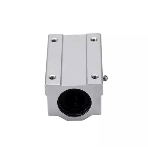 Heavy Duty SC20LUU Linear Bearing Block For 20mm Shaft Smooth Glide Ball Bearing Slider Bushing front view with mounting holes.