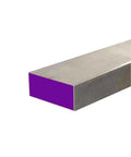Close-up of One And A Quarter Inch By Three Inch By Twenty Four Inch 17-4 Stainless Steel True Flat Bar Hot Rolled Weldable.