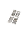 2 Sets Low Noise Door Hinge Kit With Heavy Duty Hidden 360 Degree Pivot Hinges, Stainless Steel Bookcase Hinges For Wooden Cabinets