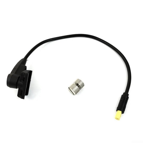 Snazzy E Bike Sensor Connector Built For TSDZ-2 Motor 10cm Wire Plus Plug And Play Fitment For Speed Torque Throttle Sensors No Mods Needed, black ABS extender cable with plug