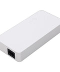 Compact 8800mAh UPS Battery Backup With PoE 24V DC Output, white power supply unit for routers and CCTV cameras.