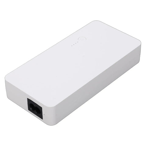 Compact 8800mAh UPS Battery Backup With PoE 24V DC Output, white power supply unit for routers and CCTV cameras.