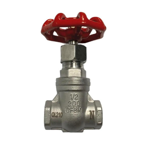 Stainless Steel Gate Valve SS316 Tough As Nails Built To Last Three Quarter Inch NPT Female Threaded Solid Taper Wedge Valve