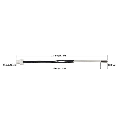 Two Pack Thermistor Temperature Sensors For Prusa MK4 Nextruder Replacement High Temperature Sensor 104NT 4 R025H42G 2Pcs, dimensions shown