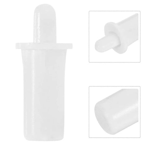 Spring Loaded Replacement Pins Kit For Roller Shutters 80 Pieces DIY Self Repair Tools Easy Fix For Damaged Or Lost Pins Great For Home Office Shop Durable Roller Shutter Parts, white plastic pin close-up