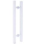 Heavy Duty H Shape Door Pull Handle For Barn Doors Wood And Glass Doors Interior Exterior Push Pull White Finish 80cm Length Stainless Steel Rustproof Hardware Easy Install