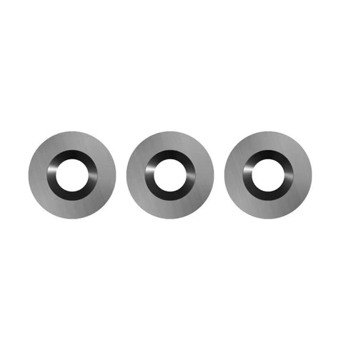 Badass Heavy Duty 3 Piece 12mm Round Carbide Finisher Blades With Negative Rake Angle And Slick Quick Swap Replacement Cutters For No Sweat Woodturning And Top Shelf Machining Results