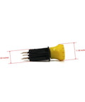 Yellow 12V DC Push Button Rotary Actuator Switch With 2 Position Normally Open 2 Way Flush Mount IP54 Protection ETL CE Listed, side view