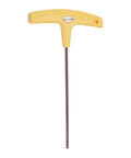 T Handle Wrench One Eighth Inch SAE Long Arm Hex Key Flat End Spanner For Automotive And Home DIY Maintenance Heavy Duty Forged S2 Steel Built For Maximum Strength And Durability A Handy Workhorse For Tight Spots And Quick Fixes, yellow T-handle hex key