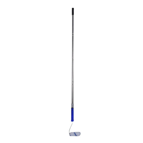 Heavy Duty Paint Roller Kit With Telescopic Extension Pole For Interior Walls And Ceilings Extends Comfortably to crank out flawless coats. Telescopic pole with blue grip.