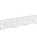 Heavy Duty Wall Mount Coat Rack With Hooks In White For Jackets Hats Sunglasses Scarves Leashes Bags And Towels A Real Space Saver