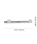 Top Notch Keyboard Slide Out Tray Rails With Drawer Track Guides 27Mm White For Office Desk And Computer Table, 13.5 in long.