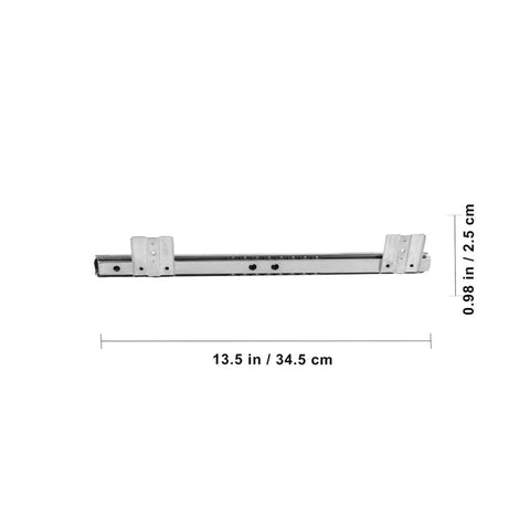 Top Notch Keyboard Slide Out Tray Rails With Drawer Track Guides 27Mm White For Office Desk And Computer Table, 13.5 in long.
