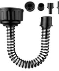 Universal Ac Drain Line Cleaner Adapter That Clears Sticky Gunk Fast, featuring a flexible hose with multiple adapters for HVAC use.