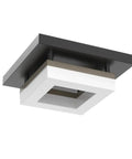 8 Inch Flush Mount LED Ceiling Light 12W Modern Square Black Fixture With Three Color Temperatures side view