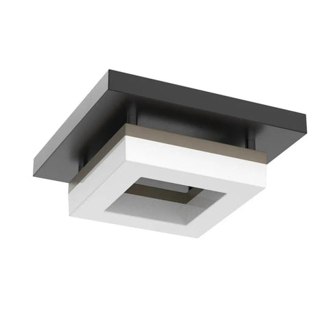 8 Inch Flush Mount LED Ceiling Light 12W Modern Square Black Fixture With Three Color Temperatures side view