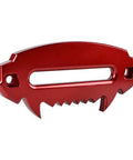 Off Road Winch Hawse Fairlead 254mm Aluminum Port With CNC Machined 6061 Aluminum Heavy Duty Black Anodized Finish Smooth Edges Fits Most Trailer Hitches And Synthetic Rope Recovery Gear Auto Parts Cable Roller, red anodized front view