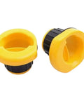 Ergonomic Hand Saver Stretch Film Dispenser For 3 Inch Core Wrap, Lightweight Plastic Holder For Easy Shrink Film Wrapping, Reduces Fatigue And Waste, Fits Standard 3 Inch Cores, 1 Pair, yellow black