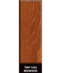 Hella Tough As Nails Outdoor Wood Preservation Stain In Classic Redwood Tone Low Voc Formula displayed on a wood panel.