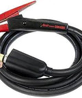 CSK4000 Air Carbon Arc Gouging Torch With 10 Ft Cable, shown coiled with red handle clamp for heavy duty fabrication use