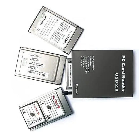 Usb 2.0 PCMCIA Card Reader For ATA PC Card And Flash Drive Gray Usb Card Adapter For Mass Storage And Flash Disk Reads PCMCIA Cards On Laptops Or Desktops Easy Plug And Play