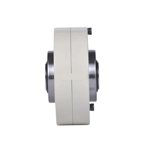 Side view of Hollow Thin Magnetic Powder Brake for 24V Systems with 3Nm and 6Nm torque, ultra-slim design for CNC automation and linear motion