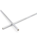Top Tier 8mm High Precision Linear Guide Rail Kit With SK8 Shaft Support And SCS8UU Bearing Blocks For Smooth 3D Printer And CNC Machine Movement Plus Zero Stick Slip Action Over 400Mm Range silver steel guide rods crossing on white background