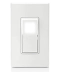 Decora LED Illuminated 15 Amp Single-Pole Wall Switch, No Neutral Required, White, illuminated view