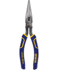 Long Nose Pliers With Wire Cutter 8-Inch Heavy Duty Pro Grade For All Day Comfort ProTouch Grips Induction Hardened Cutting Edge