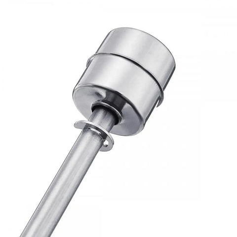 Close-up of a stainless steel Water Level Sensor Float Switch For Vertical Mounting, showing construction details for tanks and pumps.