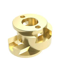 Get This Solid T8 Z-Axis Screw Hot Bed Oldham Coupler For Your 3D Printer Setup That Fits The Ender3 Like A Glove And Keeps Things Super Stable While Preventing Any Weird Wiggling During Printing Sessions. gold T8 Oldham coupler for Ender 3 Z-axis bed
