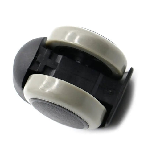 Silent Glide Office Chair Casters Twin Wheel Design 2 Inch Soft Rubber Rollers for smooth gliding and universal fit.