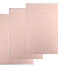 Three Pack 150x100mm Copper Clad Boards Double Sided FR4 PCB Substrates for DIYers and hobby projects.