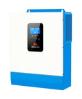 All In One 5000W 48V Hybrid Solar Inverter With 80A MPPT Solar Charger And 40A AC Battery Charger Pure Sine Wave displayed on white wall.