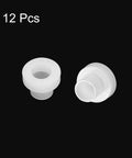 Flanged Nylon Sleeve Bearings 12 Pack With Inner Diameter 5.1mm Outer Diameter 6mm visible in two perspectives on black background