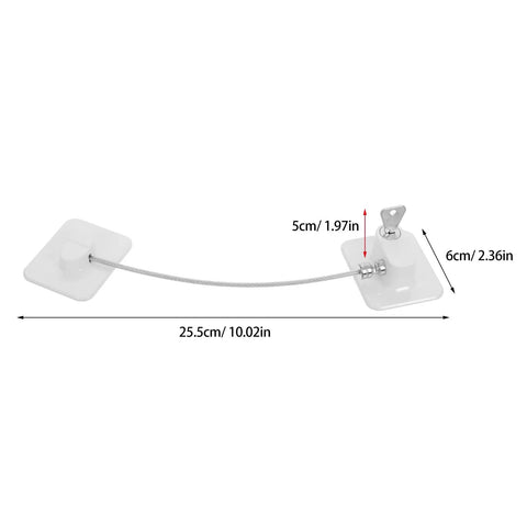 Two Pack Childproof Fridge And Window Safety Locks For Cabinets With Abs And Steel Wire Multipurpose Window Limiter And Lock