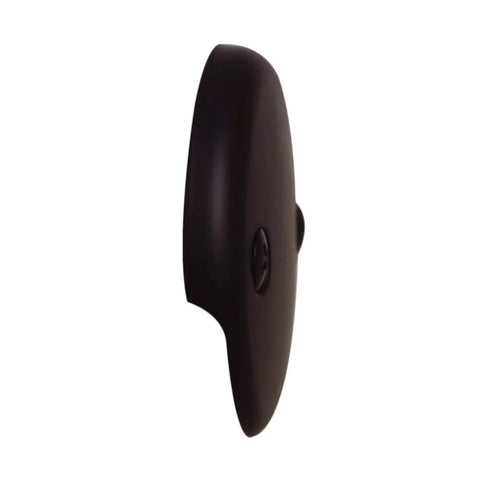 Solid Build Tip Toe Bathtub Drain Plug Trim Set With Two Hole Overflow Faceplate Oil Rubbed Bronze Finish, side view of overflow plate.