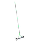 15 Inch Roller Dethatcher Rake With Ergonomic Handle For Lawn Aeration And Thatch Removal Carbon Steel Tool Side View