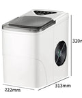 Solid Countertop Automatic Ice Maker For Kitchens Or Game Rooms Producing Fast Crystal Clear Cubes In Minutes With Low Key Push Button Controls.