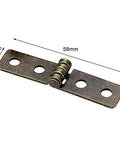 Two Pack Zinc Alloy Cabinet Hinges Four Hole Rectangle Small Hinge 58 By 13 mm For Jewelry Boxes And Furniture Decor Built Tough