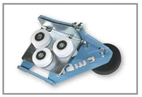 Beefy Professional Grade Large Format Panel Tile Cutter Up To 130 Inches Long With Scratch Resistant Rubber Bed accessory with dual rollers.