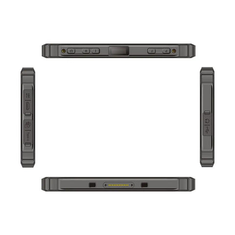 Tough As Nails 10.1 Inch Rugged Tablet Running Android 13 With IP67 Waterproof Shield Plus 4GB Ram And 64GB Storage featuring edges and ports.
